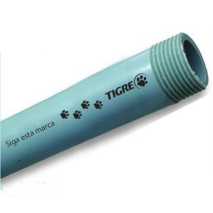 TUBO 3/4X6METROS ROSCABLE AGUA FRIA PVC TIGRE-TUBO