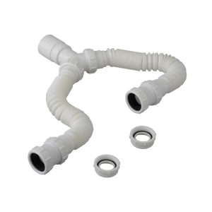 SIFON PLASTICO DOBLE E245.02W RA DH BL F.V-G