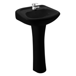 LAVAMANOS CHELSEA NEGRO CON PEDESTAL EDESA-S