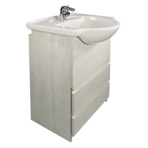 MUEBLE AL PISO SPAZZIO 56 BLANCO CON LAVAMANOS BRIGGS-S