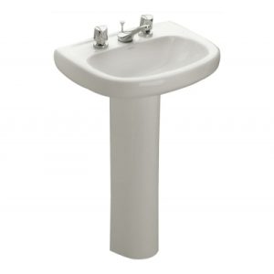 LAVAMANOS SIENA CON PEDESTAL BLANCO E 218-BL F.V-S