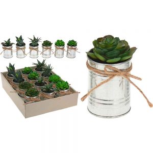 PLANTA ARTIFICIAL EN MACETA DE ZINC-CUERDA 317002870 KO