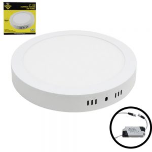 PANEL LED REDONDO SOBREPONER 8" 18W 6000K HUNTER-ELEC