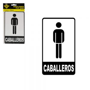 LETRERO PLASTICO HM-2236 CABALLEROS HUNTER-SEGURID