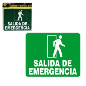 LETRERO SALIDA EMERGENCIA HM-2243 HUNTER-SEGURID