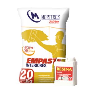 EMPASTE P/INTERIOR + 2LTS DE RESINA CM MORTEROS