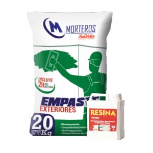 EMPASTE P/EXTERIOR + 2LTS DE RESINA CM MORTEROS