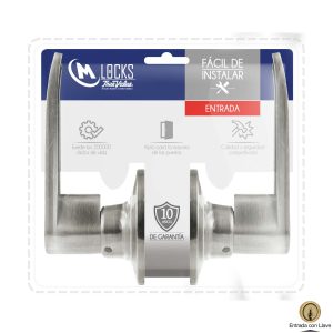 CERRADURA PARA DORMITORIO MANIJA NIQUEL/SATINADO CM LOCKS