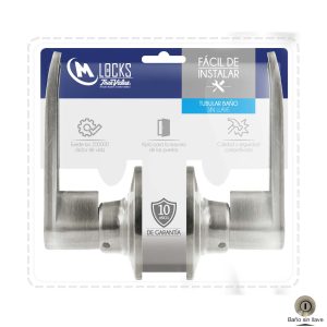CERRADURA PARA BANO MANIJA NIQUEL/SATINADO CM LOCKS